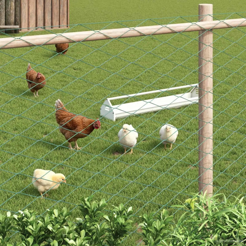 Recinzione a rete metallica Verde 2 x 10 m Acciaio CFW5562890