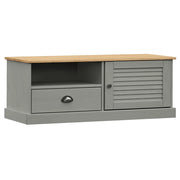 Mobile TV | Armadietto TV | Mobile Porta TV VIGO Grigio 106x40x40 cm Legno Massello di Pino