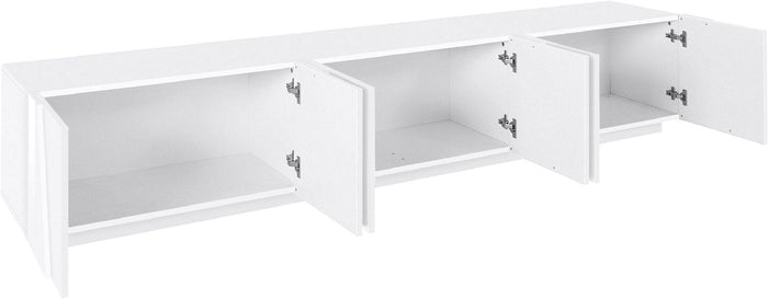 Mobile TV 6 Ante 243,6x44,2x46 cm Ping Bianco Lucido