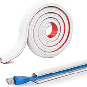 Gomma a protezione cavo a forma semicircolare - autoforato - 1 m - bianco