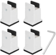Sistema di Elevazione per Letti 4 pezzi - Flessibile e Adattabile con Viti di Fermo - Elevatori di Testata - Mobili Pesanti - Antiscivolo - Elevazione Regolabile - Elevatori di Letto
