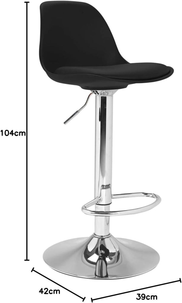 Set di 4 sgabelli da bar KARL design nero