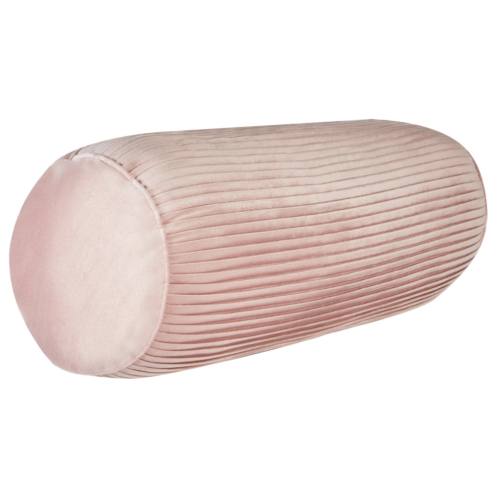Cuscino decorativo lungo in velluto stampato tinta unita rosa 22 x 60 cm elegante raffinato