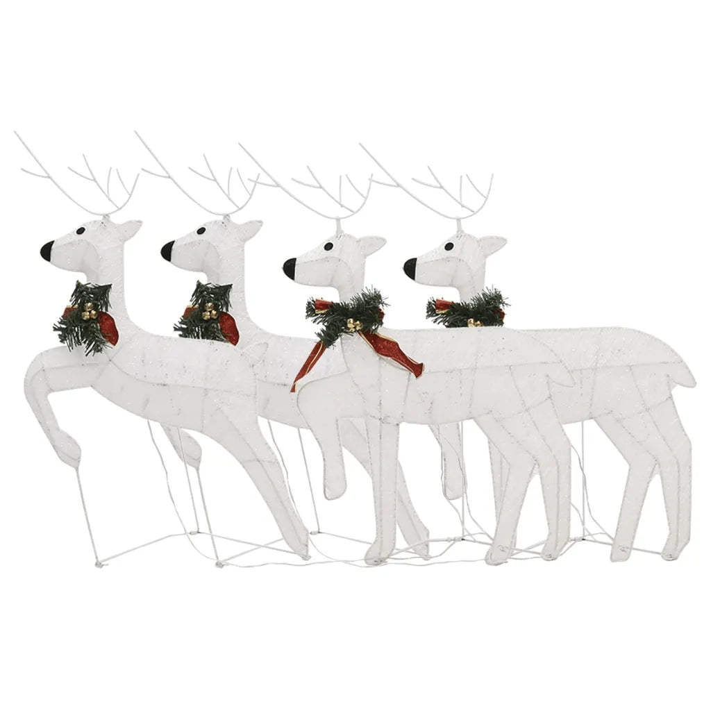 Renne di Natale 4 pz Bianche 80 LED 3154270