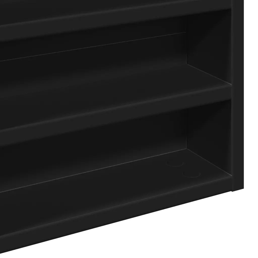vidaXL Armadietto con Vetrina Nero 60x8,5x58 cm in Legno Multistrato