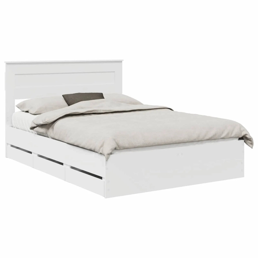 Struttura del letto Bianco 160 x 200 cm Legno Ingegnerizzato