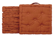 6 Pezzi Cuscini Sedia Quadrati Alti Mattonella Trapuntati 40x40 Cm Altezza 6 Cm Cuscino Spesso Cucina Interno Esterno Coprisedia Cuscino Da Pavimento Con Maniglia  Rust