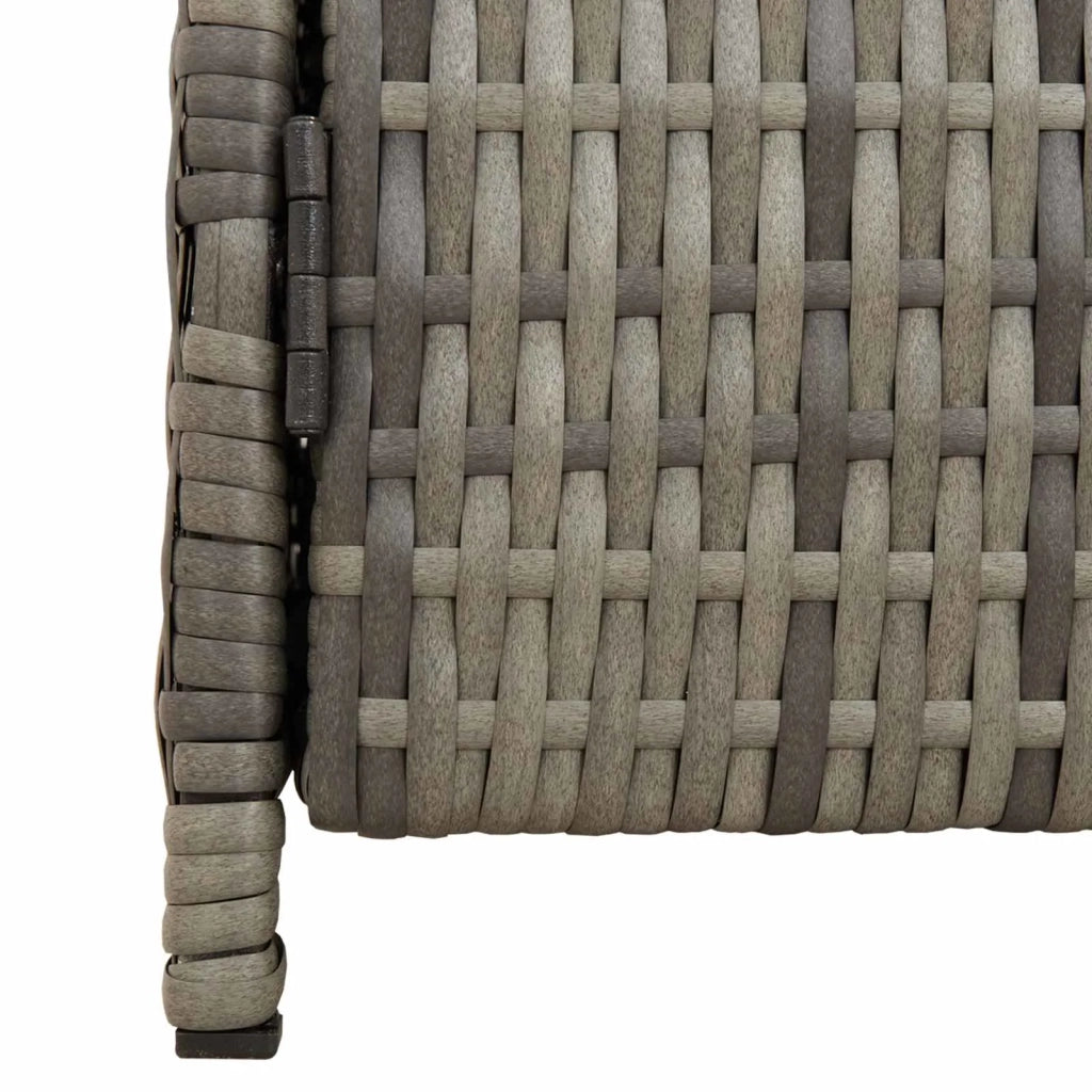 Armadietto Grigio 70 x 50 x 87 cm Poliestere e Rattan Roly