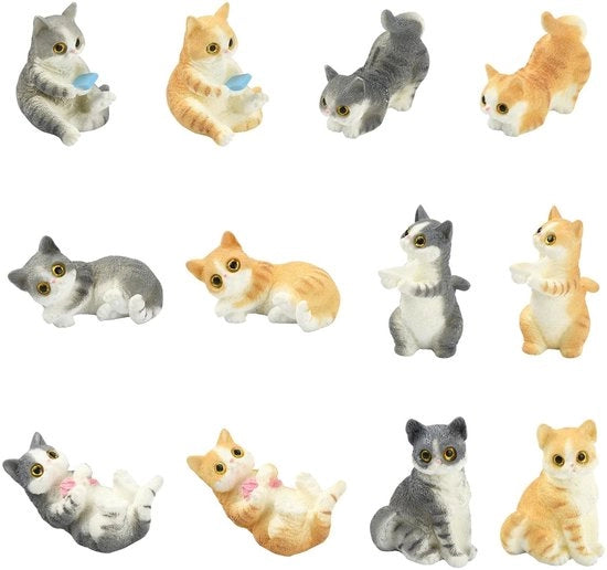 Set di 12 Miniature Hars Kat per Decorazione
