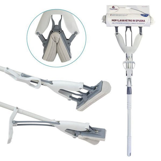 MOP / LAVAVETRO 27CM IN SPUGNA CON STRIZZATORE.