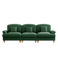 Divano 3 posti classico - Xylo - Stile mid-century, chenille, verde