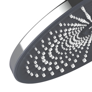 Soffione nero e cromato 1 funzione - Serie Vortex