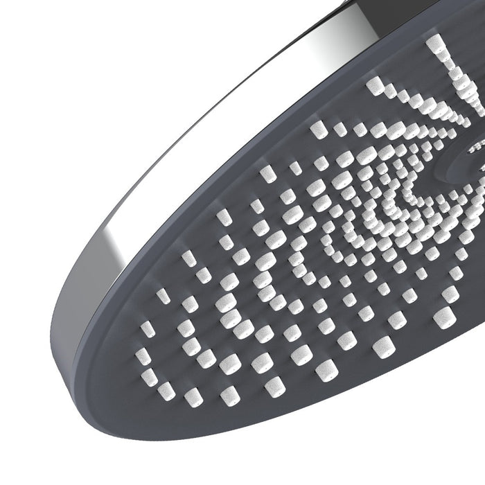 Soffione nero e cromato 1 funzione - Serie Vortex