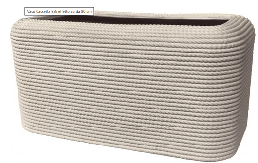 Cassetta Bali Cascord effetto corda 80cm Colore: Smoke