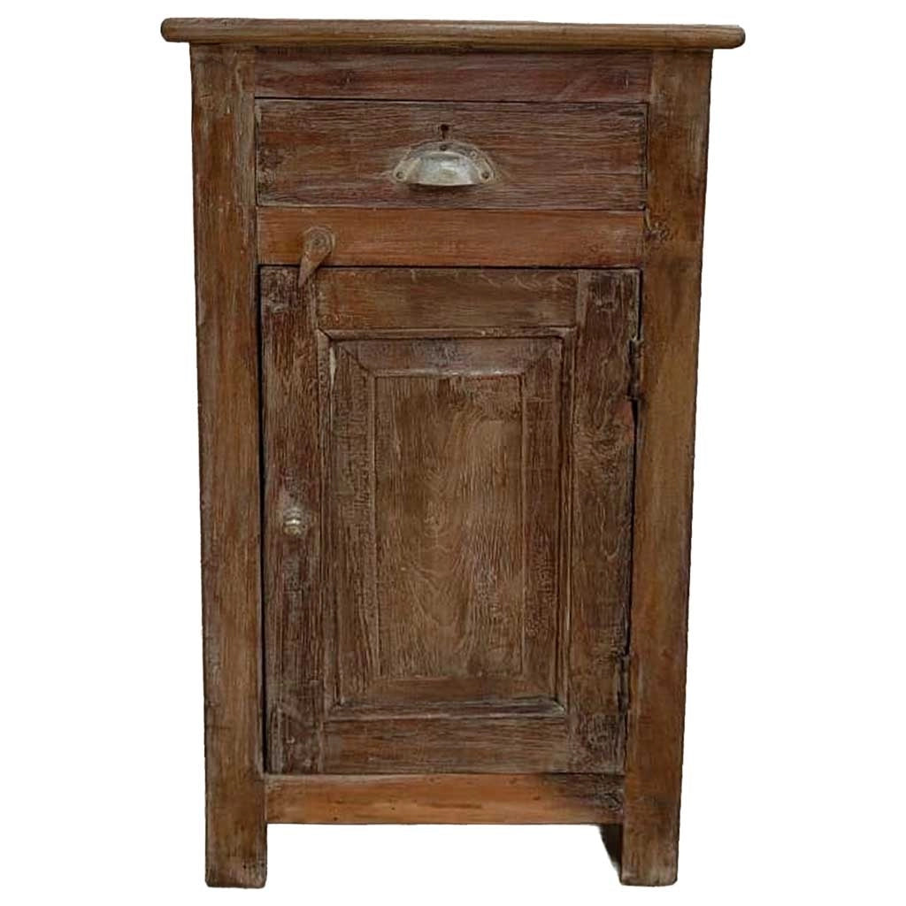 Comodino in legno fatto a mano44x35x79h cm