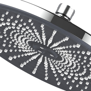 Soffione nero e cromato 1 funzione - Serie Vortex