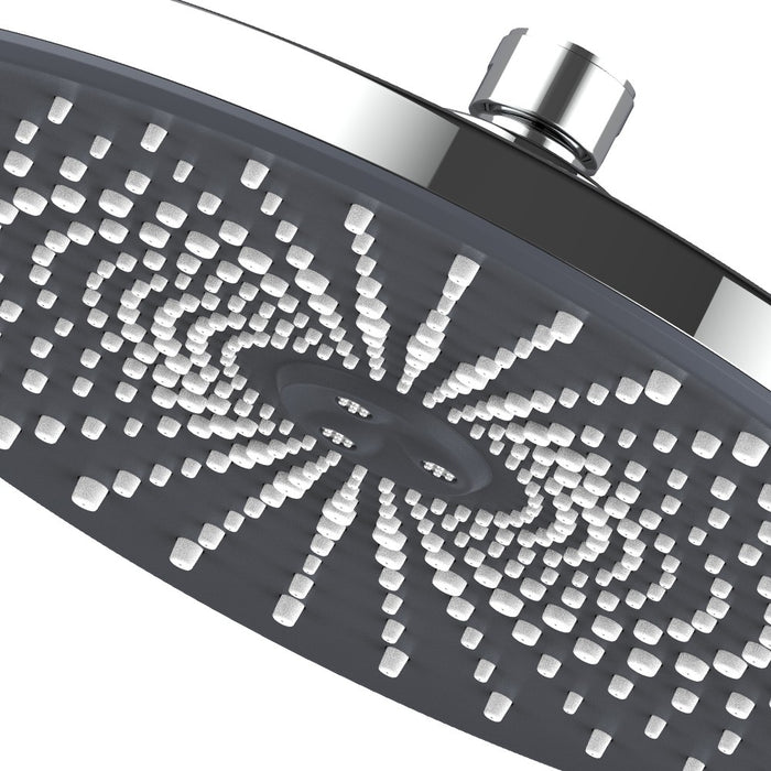 Soffione nero e cromato 1 funzione - Serie Vortex