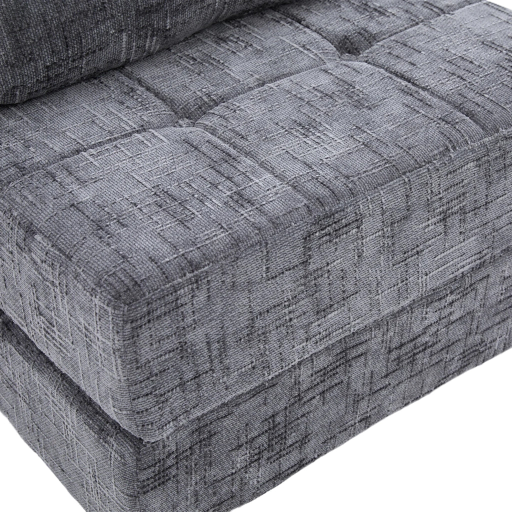 Divano letto pieghevole 29x29x88 cm multifunzionale in chenille grigio