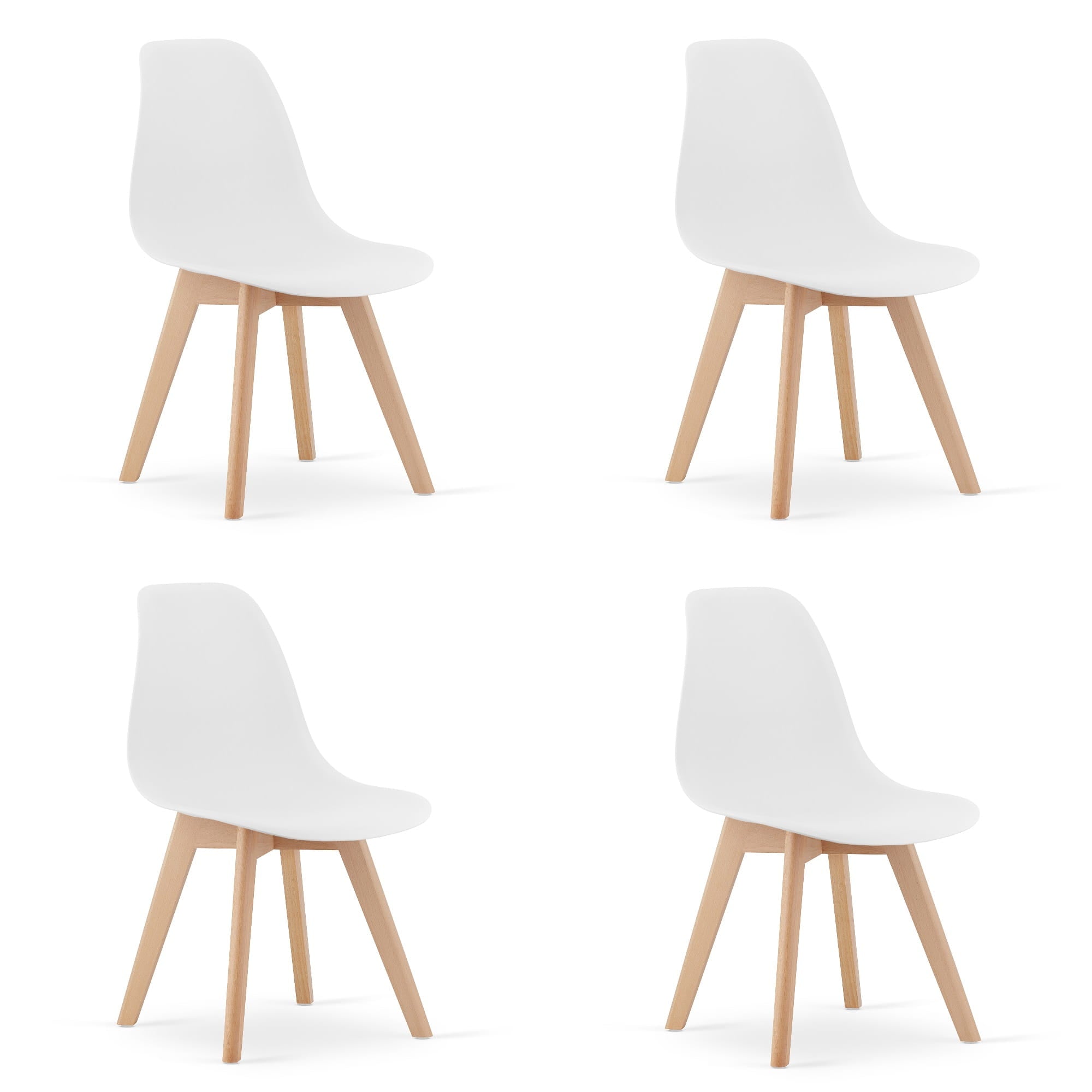 Sedia VALORA KITO - Design ergonomico bianco per soggiorno, ufficio x4