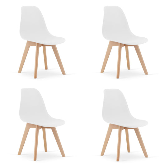 Sedia VALORA KITO - Design ergonomico bianco per soggiorno, ufficio x4