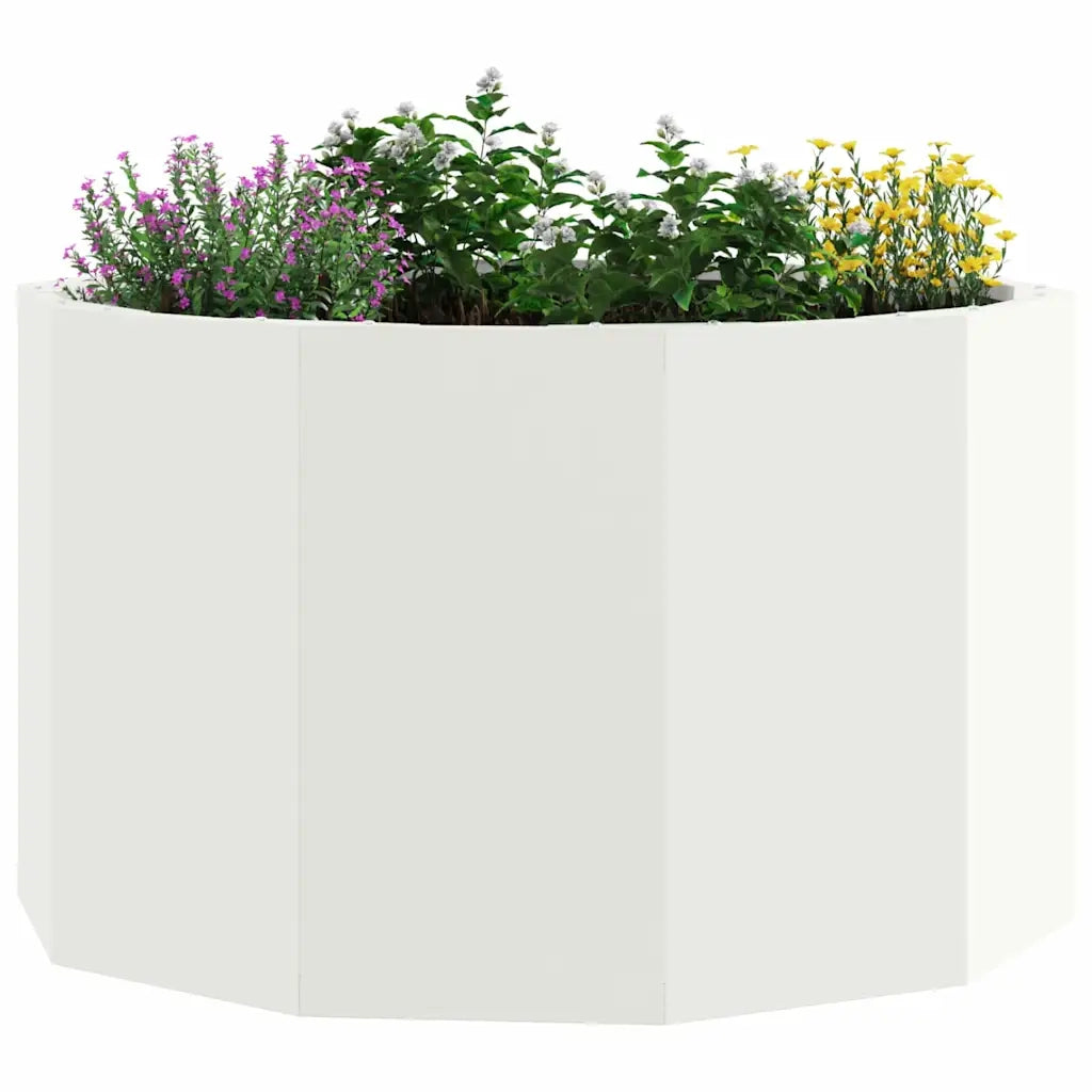 Fioriera | Cassetta per fiori | Vaso Bianco 60 x 60 x 35 cm Acciaio