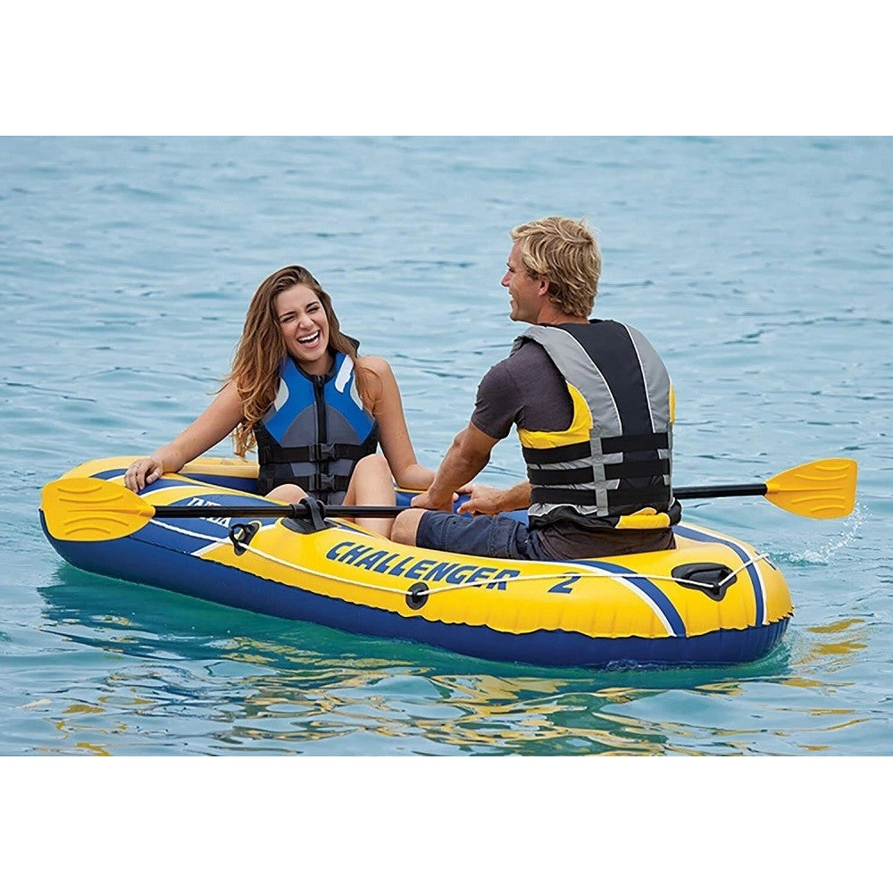 Trade Shop - Canotto Gonfiabile Challenger 2 Set 236x114x41 Cm Mare Gommone Remi Pompa 68367 -