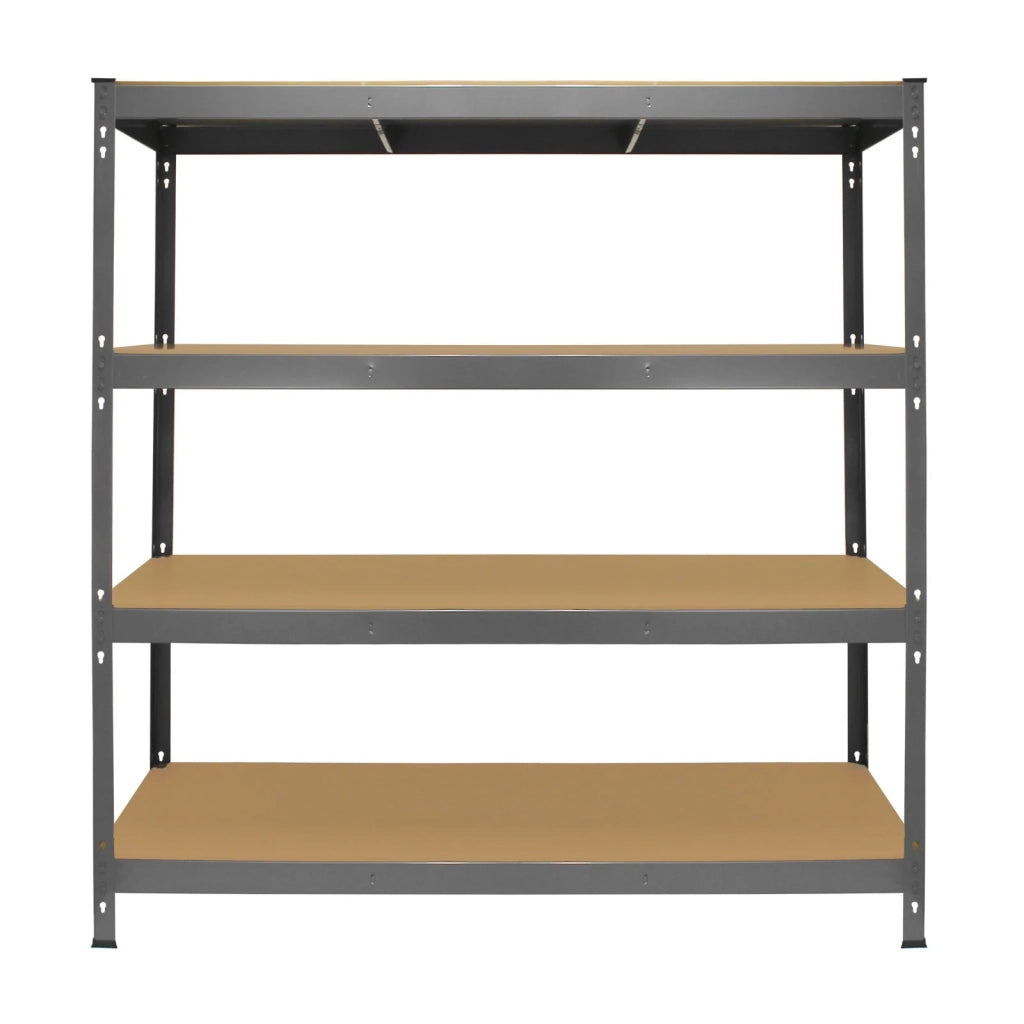 Scaffale in Acciaio Senza Bulloni Q-Rax Grigio Largo 160cm per Magazzino e Box