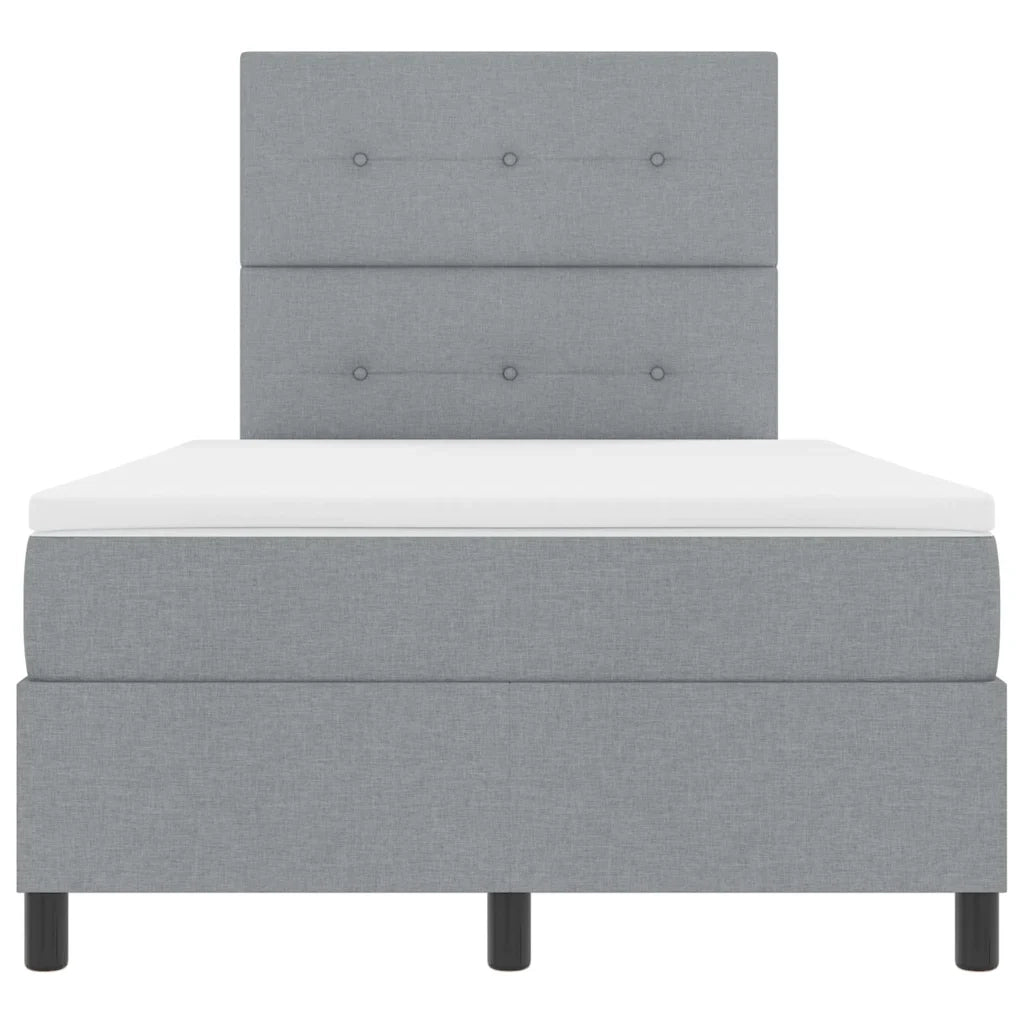 Letto a molle con materasso Grigio chiaro 120 x 200 cm Tessuto 3339378