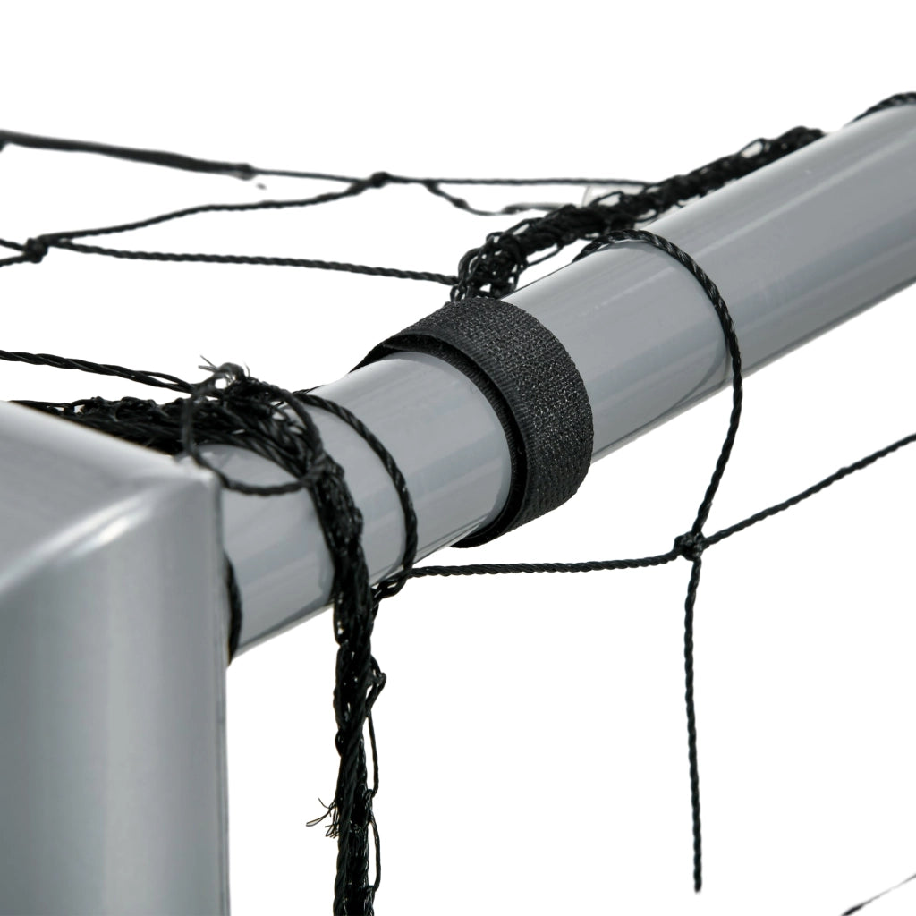 Porta da Calcio con Viti e Picchetti inclusi 240x85x160 cm in PE e Metallo Grigio