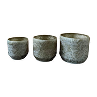 Set di 3 vasi metallo - SERGIO