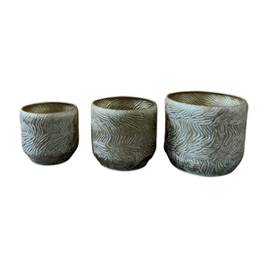 Set di 3 vasi metallo - SERGIO