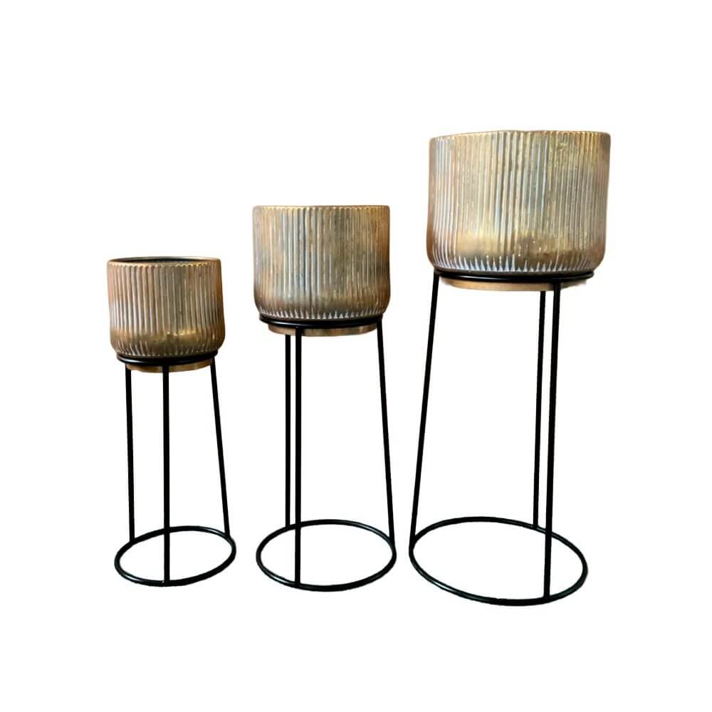 Set di 3 portavasi - HYDRA