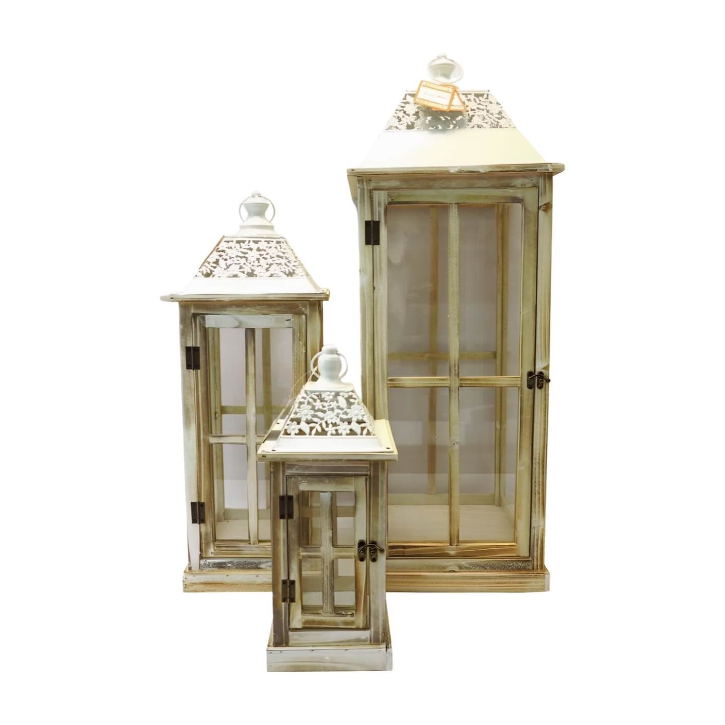 Set di 3 lanterne - CIGNO