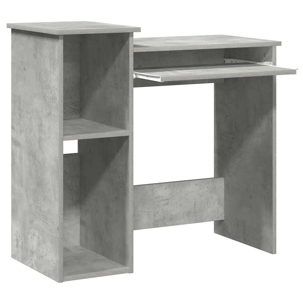 Scrivania Mensole Grigio Cemento 84x40x78 cm Legno Multistrato 860448