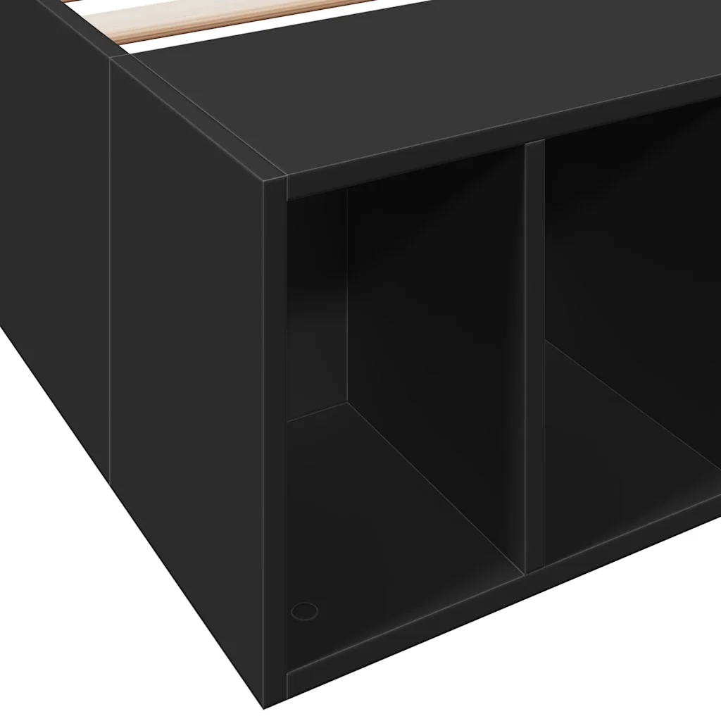 Giroletto-Struttura Letto Nero 100x200 cm in Legno Multistrato 827678