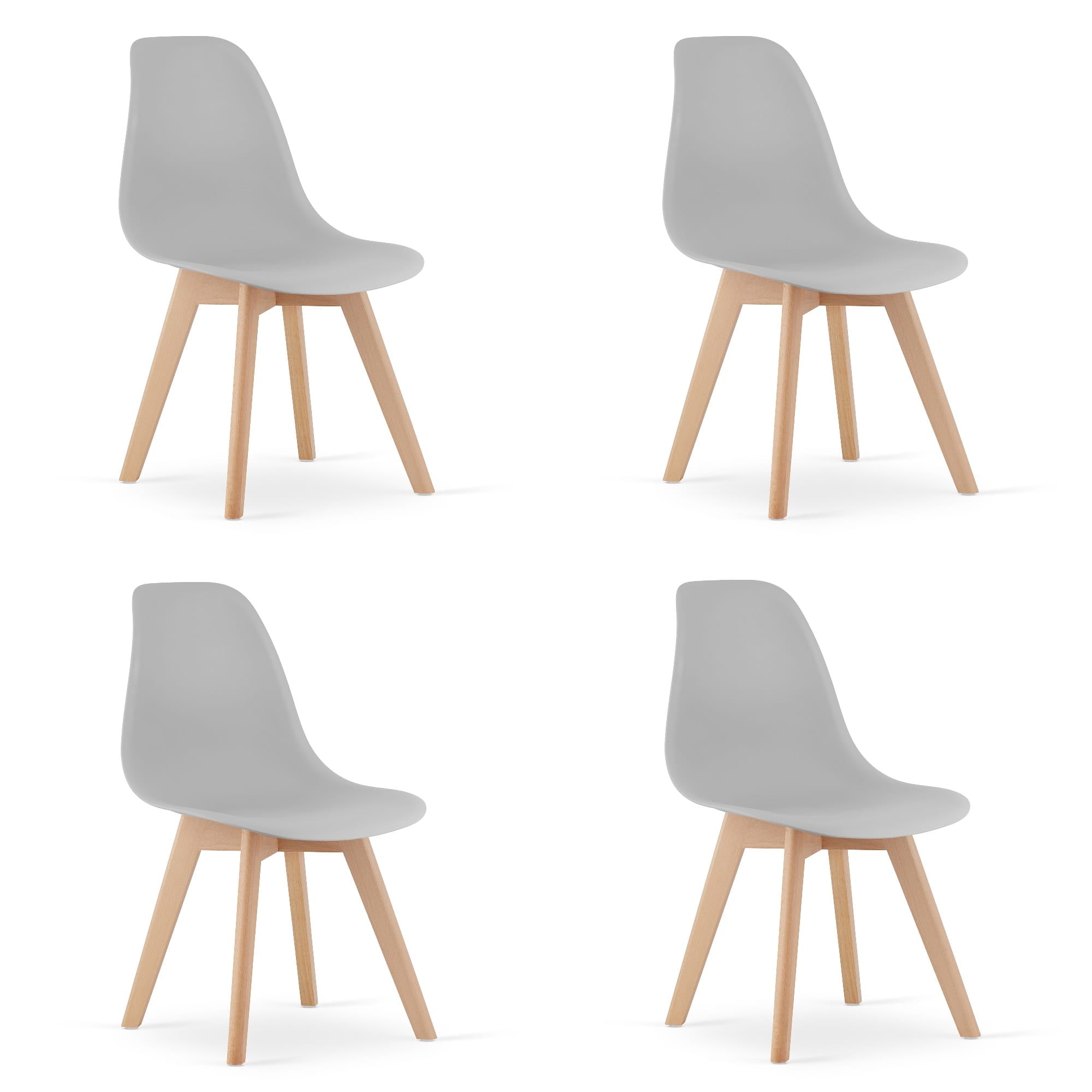 Valora KITO SEDIA Sala da pranzo ergonomica in legno grigio x4