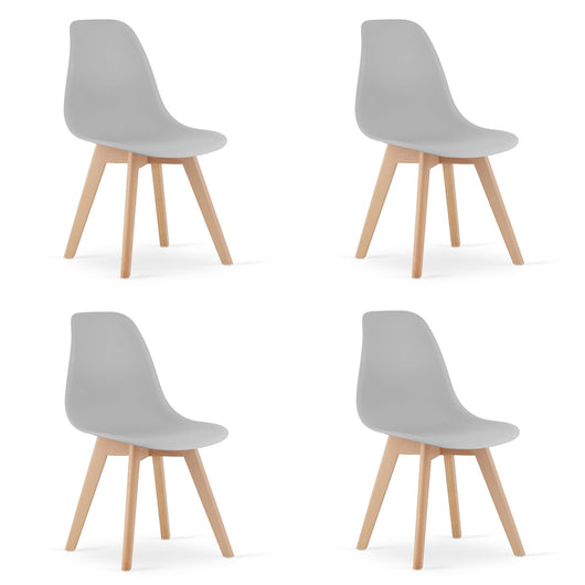 Valora KITO SEDIA Sala da pranzo ergonomica in legno grigio x4