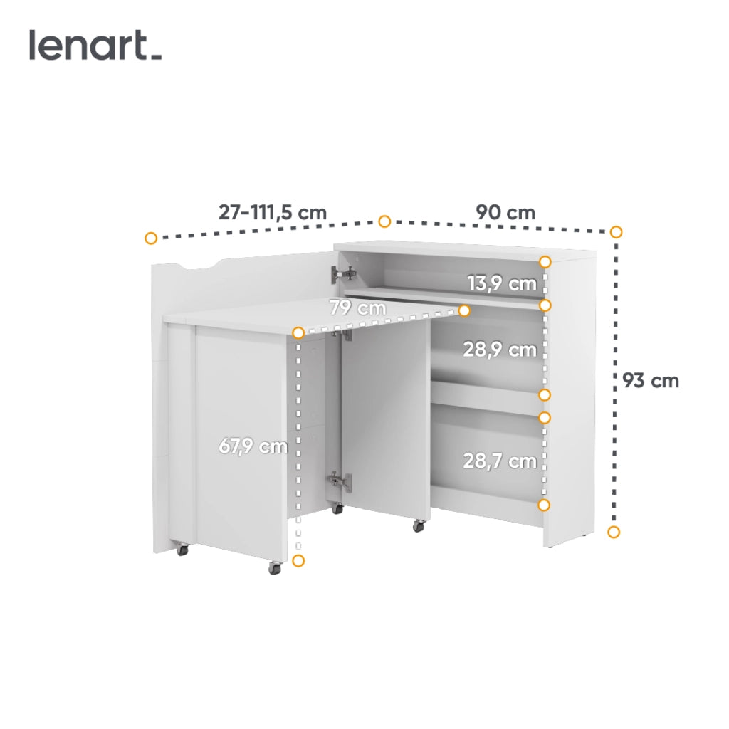 SCRIVANIA WORK CONCEPT SLIM CW 02L BIANCO LUCIDO SINISTRO