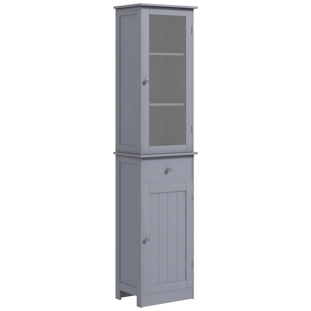 Mobile Bagno Sospeso con Anta Acrilica ¨C zephmum ¨C Grigio 60x30x