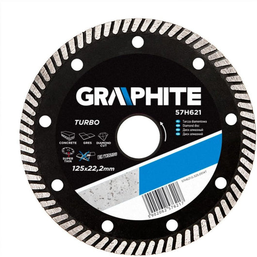 Topex 57h621 disco diamantato, 1 125 22,2 mm, turbo, super fi ds