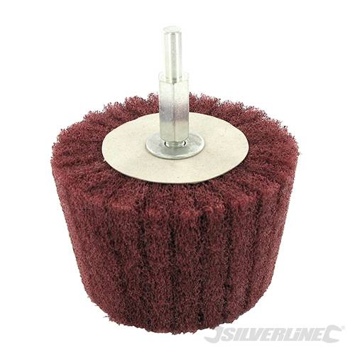 Spugna lamellare cilindrica in fibra di nylon ideale per levigatura e pulitura di legno e metallo - 75mm / Grana 240