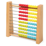 Trade Shop - Gioco Pallottoliere Classico Abaco Con Telaio Legno 10 Righe Palline Per Bambini -