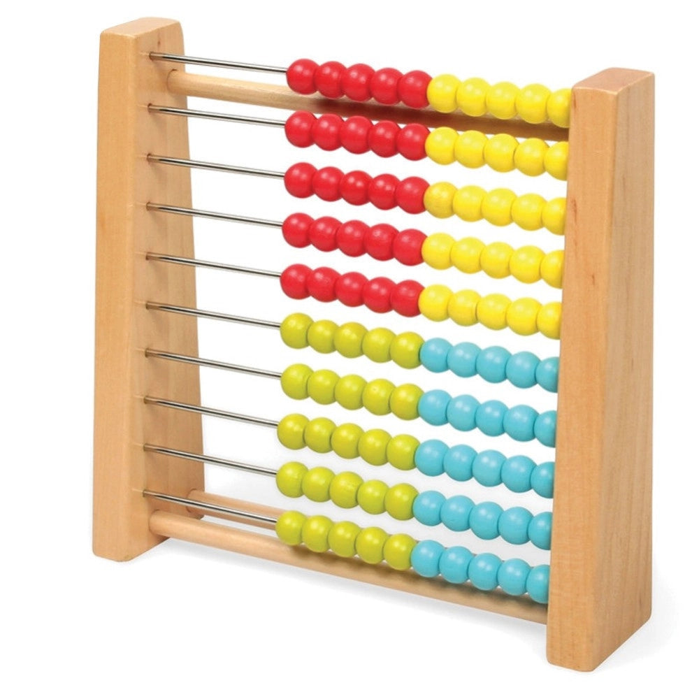 Trade Shop - Gioco Pallottoliere Classico Abaco Con Telaio Legno 10 Righe Palline Per Bambini -