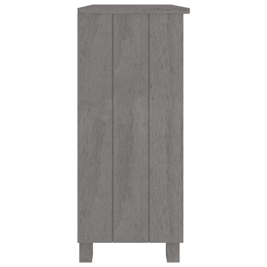 Buffet credenza cassettiera armadio mobile contenitore organizer cucina soggiorno colore chiaro 85 x 35 x 80 cm legno massello di pino grigio 02_0032159
