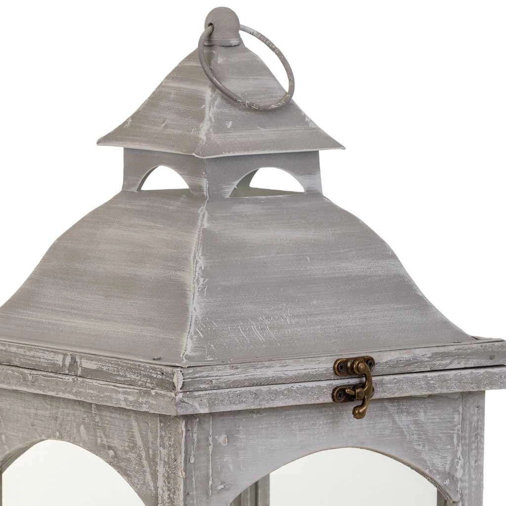 Lanterna in legno 23x23x58,5h cm