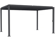 Pergola bioclimatica autoportante con lame orientabili "Howard" - 3 x 4 m - Gris