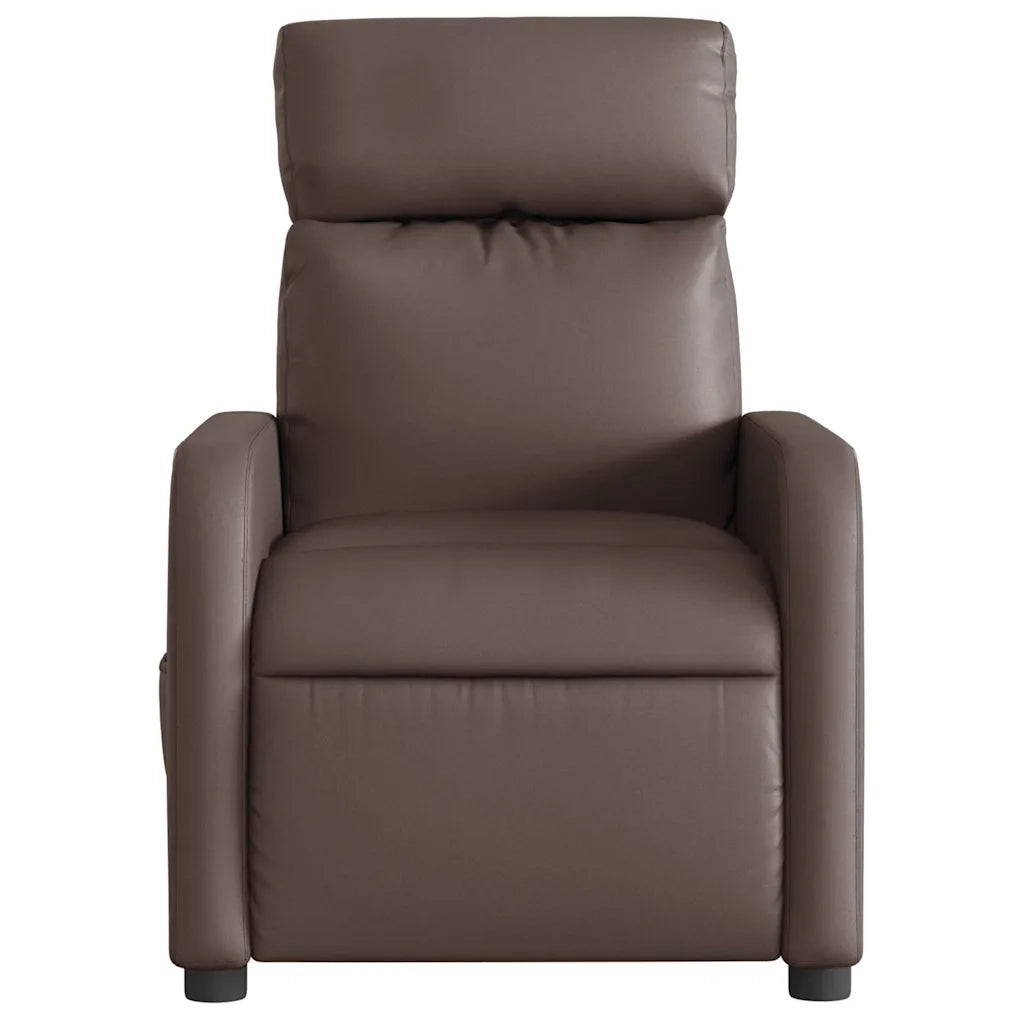 Divano Sedia-Poltrona Reclinabile Elettrica Marrone in Similpelle 883448
