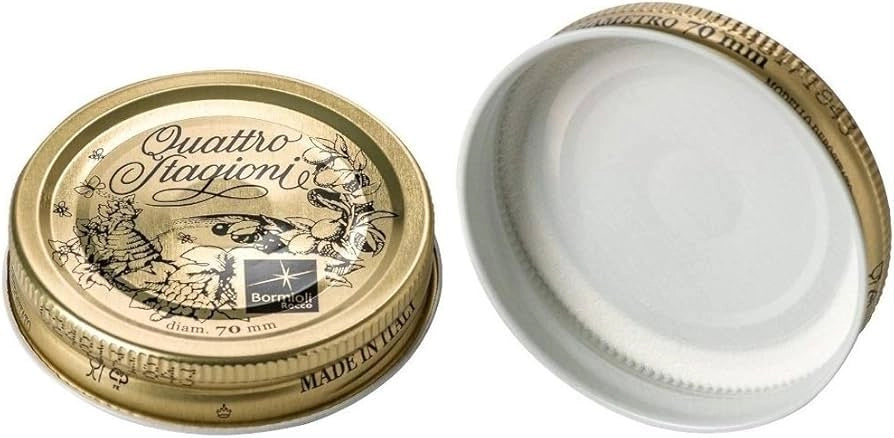 TAPPO PER VASO ERMETICO IN VETRO 'QUATTRO STAGIONI' Ø mm 70 - per vasi da ml 250/500 - cf da 2 pz  - BORMIOLI