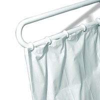 Maniglione ribaltabile reggitenda per doccia in inox bianco di cm 90