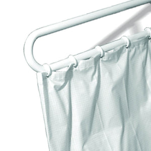 Maniglione ribaltabile reggitenda per doccia in inox bianco di cm 90